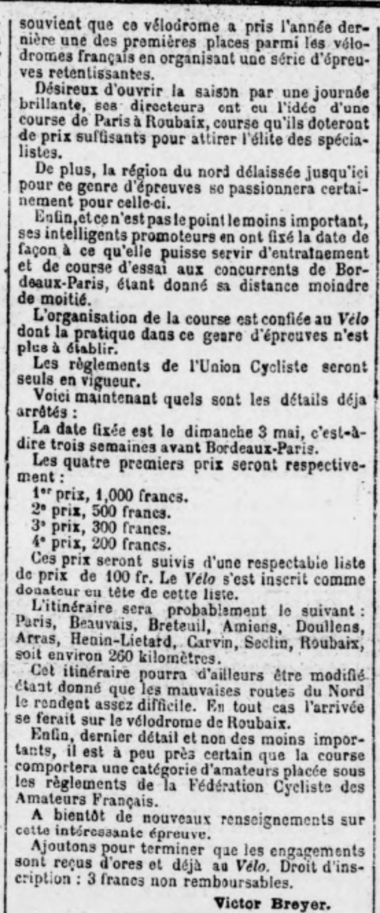 <em>Le Vélo</em> (6-3-1896), p. 1