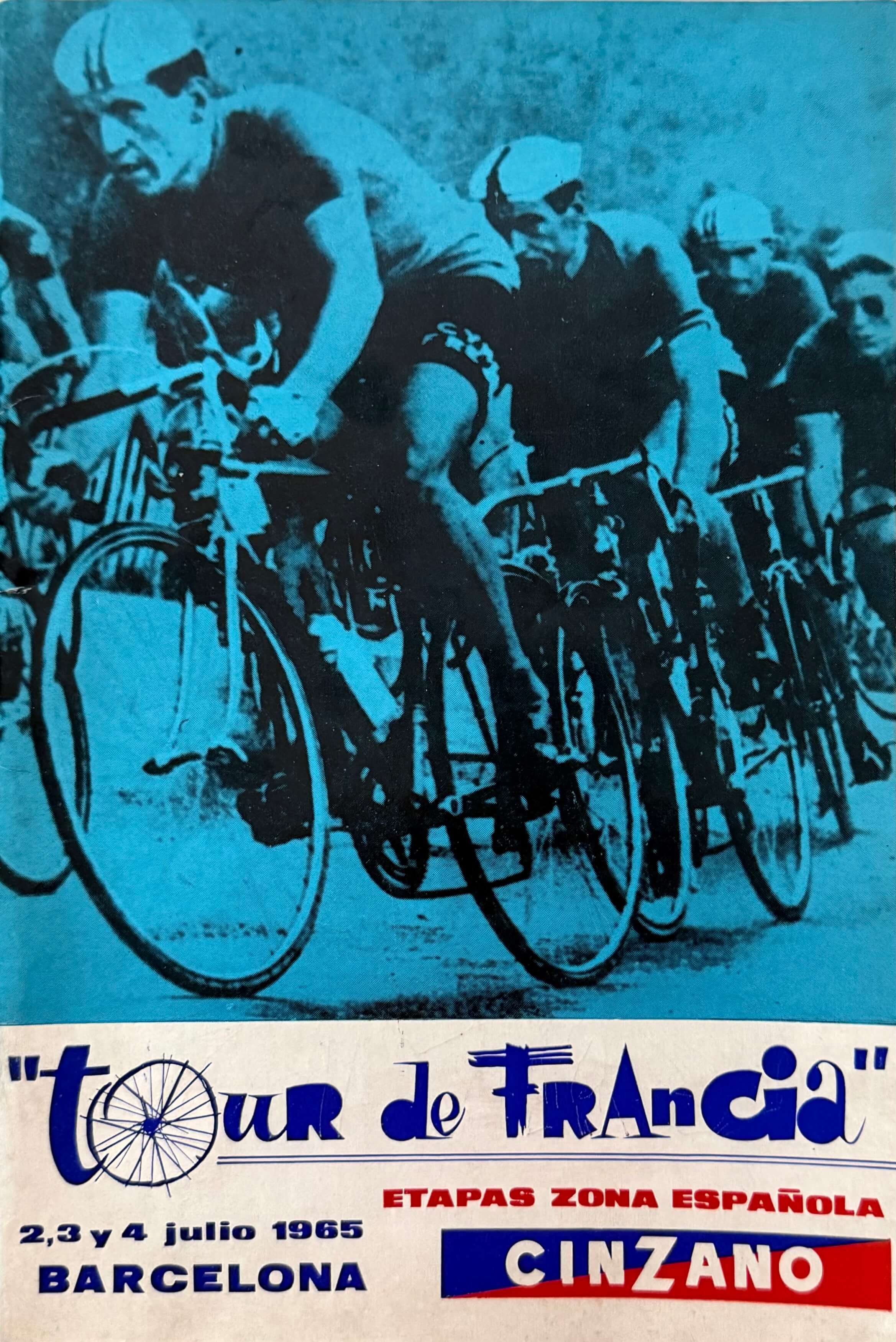 Cubierta del programa del Tour de 1965 en Barcelona