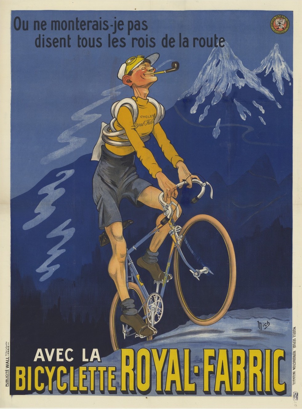 Cartel publicitario de las bicicletas Royal-Fabric