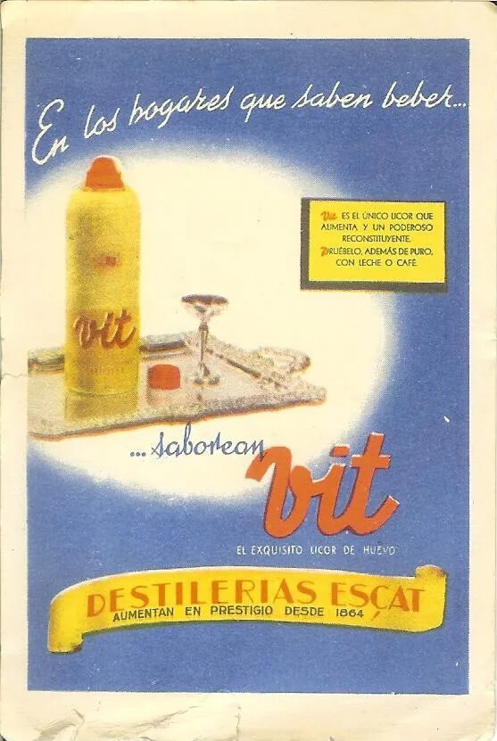 Publicidad del licor de huevo Vit